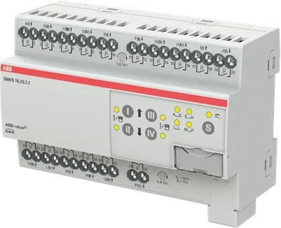 ABB SAH/S16.10.7.1 Schalt-/Jalousieaktor 16-fach, 230V, 10A, 8TE REG, Schaltaktor