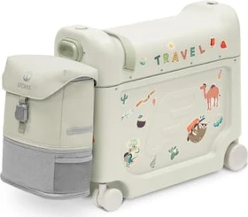 Stokke Jetkids Bedbox Kindertrolley Aufsitzkoffer Reiseset green/green