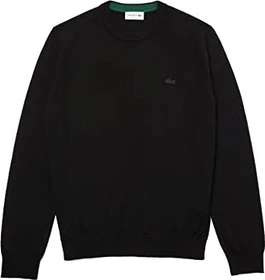 Lacoste Merinowolle mit Rundhalsausschnitt Pullover schwarz (Herren)