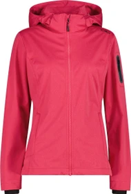 CMP Zip Hood Softshell Funktionsjacke magenta mel. (Damen)