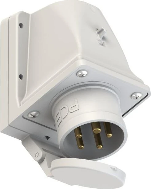 PCE CEE-Wandgerätestecker 16A 5p 1h IP44 mit Deckel