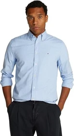 Tommy Hilfiger Regular Fit Popeline Vichy-Karos Hemd langarm sweet blue/optic white (Herren)