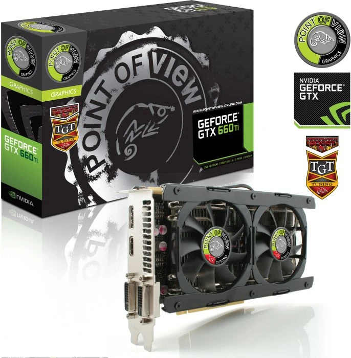 Point of View GeForce GTX 660 Ti TGT Performance Boost Dual Fan, 2GB GDDR5, 2x DVI, HDMI, DP