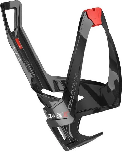 Elite Cannibal XC bio-based Flaschenhalter black glossy/red graphic