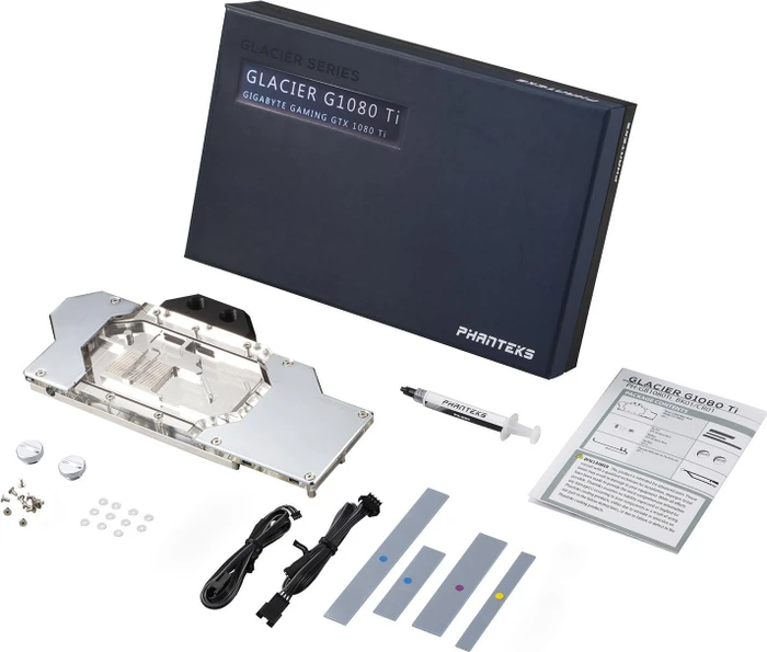Phanteks Glacier GTX 1080 Ti Gigabyte Gaming GPU Block, chrome