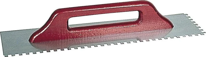Kaufmann Glättekelle Edelstahl 10x10mm gezahnt, 500x130mm