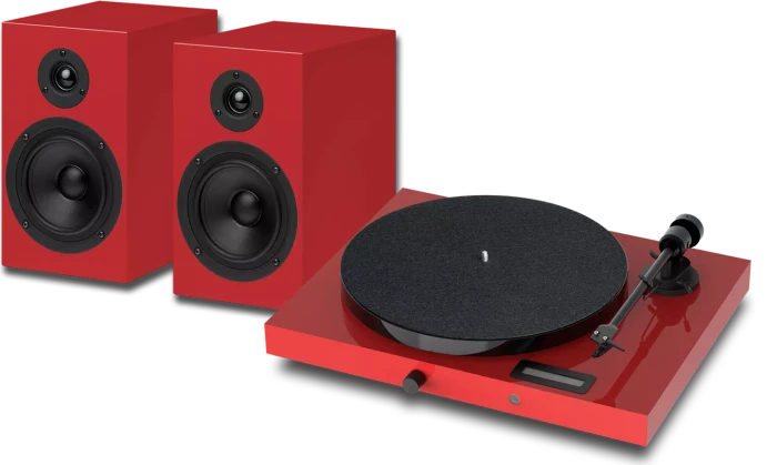 Pro-Ject Juke Box E1 HiFi Set rot