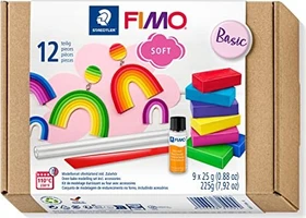 Staedtler Fimo Soft Basic Set mit 9 Fimo Soft Halbblöcken