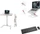 Leitz Ergo Compact Workstation Pro Sitz-Steh-Schreibtisch klappbar 65x46cm weiß/weiß (65880001)
