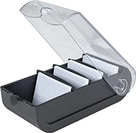 Exacompta Karteibox Bunny, A8, schwarz, inkl. 100 Karteikarten
