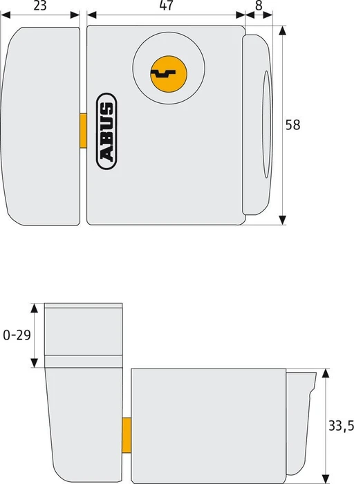 ABUS FTS3003 W EK verschiedenschließend weiß, Fenster-Zusatzsicherung