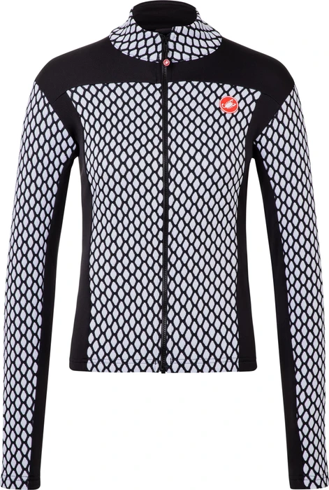 Castelli Sfida 2 Trikot langarm schwarz/weiß (Damen)