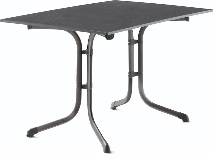Sieger Boulevard vivodur Klapptisch 120x80cm eisengrau/schieferdekor anthrazit