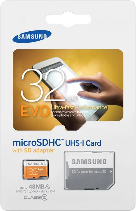 Samsung EVO R48 32GB Kit, UHS-I, Class 10