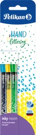 Pelikan inky Neon Tintenroller (Mine) sortiert, Rechtshänder, 3er-Set, Blister