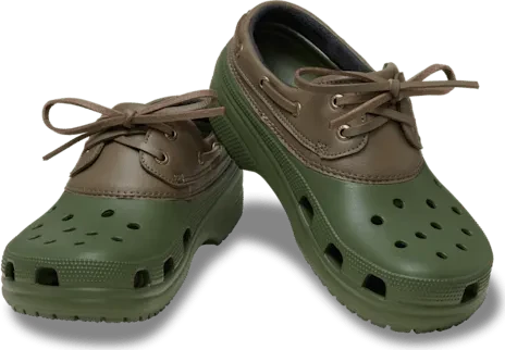 Crocs Classic Boat Shoe army green/walnut