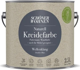Schöner Wohnen Naturell Kreidefarbe innen wellenklang dunkles blau, 2.5l