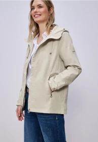 Street One Kapuze und Zipper Jacke powder beige (Damen)