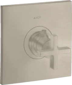 Hansgrohe Axor Citterio Thermostat HighFlow Unterputz mit Kreuzgriff brushed nickel