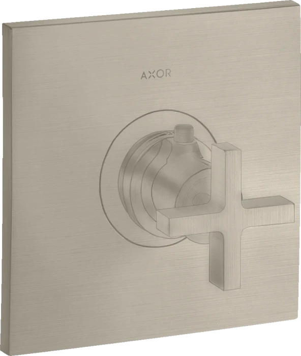 Hansgrohe Axor Citterio Thermostat HighFlow Unterputz mit Kreuzgriff brushed nickel