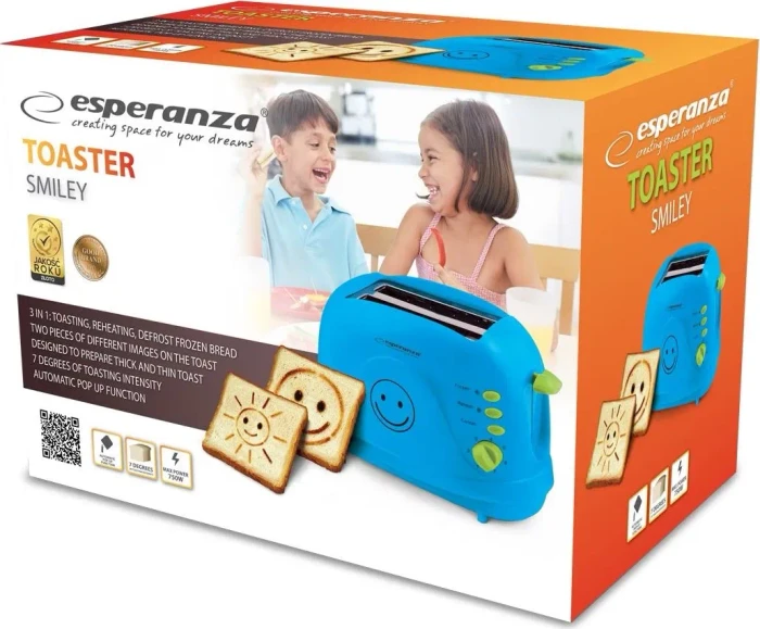 Esperanza Smiley Toaster blau