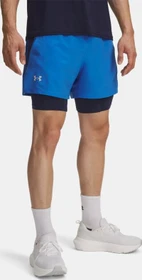 Under Armour Launch 2-in-1 Laufhose kurz blue atlantis/washed navy/reflective (Herren)