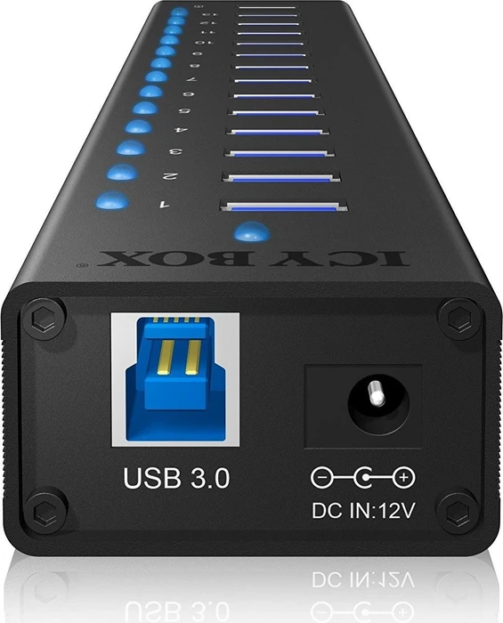 RaidSonic Icy Box IB-AC6113 USB-Hub, 13x USB-A 3.0, USB-B 3.0 [Buchse]