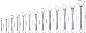Bosch Professional Schraubenschlüsselsatz, 12-tlg.