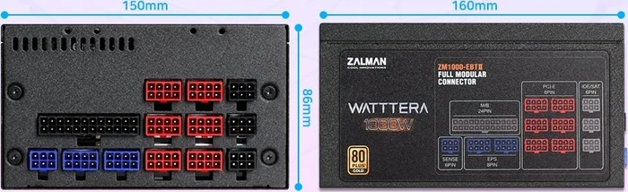 Zalman Watttera EBT 2 Series ZM1000-EBTII 1000W, ATX 2.31