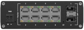 Teltonika TSW Industrial Railmount Gigabit Managed Switch, 8x RJ-45, 2x SFP, 240W PoE+ (TSW202000000)