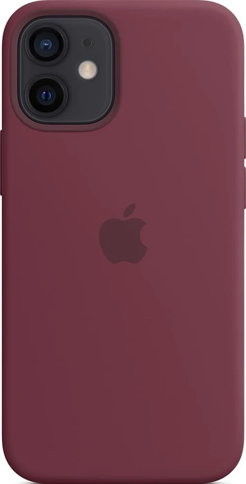 Apple Silikon Case mit MagSafe für iPhone 12 Mini Pflaume