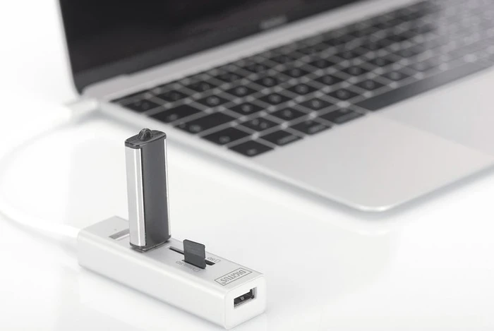 Digitus USB-Hub, 3x USB-A 2.0, USB-C 2.0 [Stecker]