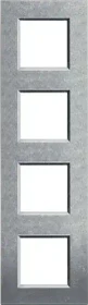 Bticino Livinglight Abdeckrahmen 4-fach, alu natur