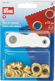Prym Ösen mit Scheiben 11mm gold, 15 Stück