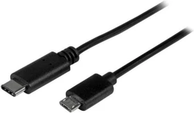 StarTech USB2CUB1M, USB 2.0 Kabel, USB-C 2.0 auf USB 2.0 Micro-B schwarz, 1m
