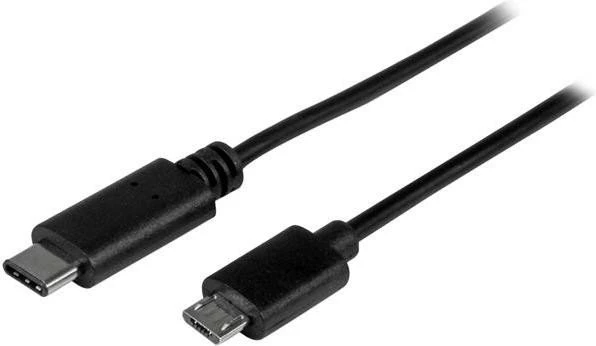 StarTech USB2CUB1M, USB 2.0 Kabel, USB-C 2.0 auf USB 2.0 Micro-B schwarz, 1m
