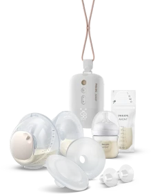 Philips Avent SCF547/11 Hands Free Elektrisches Doppel-Milchpumpen Set