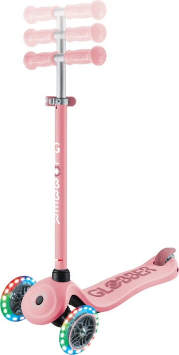Globber Go Up Sporty Lights Kickboard pale pink