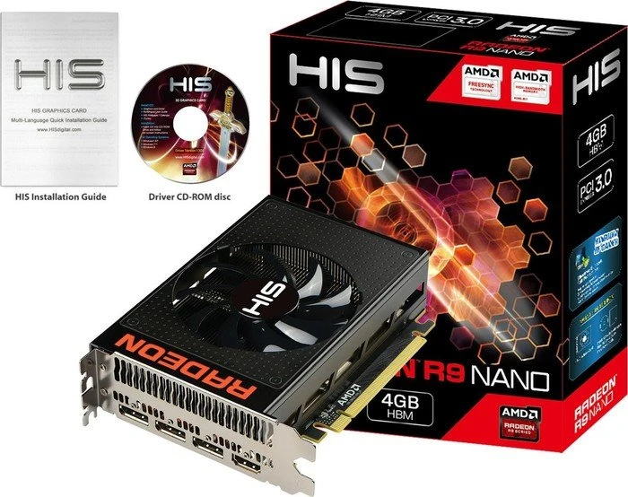 HIS Radeon R9 Nano, 4GB HBM, HDMI, 3x DP
