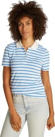 Tommy Hilfiger 1985 Slim Fit Poloshirt kurzarm ecru/blue spell stp (Damen)