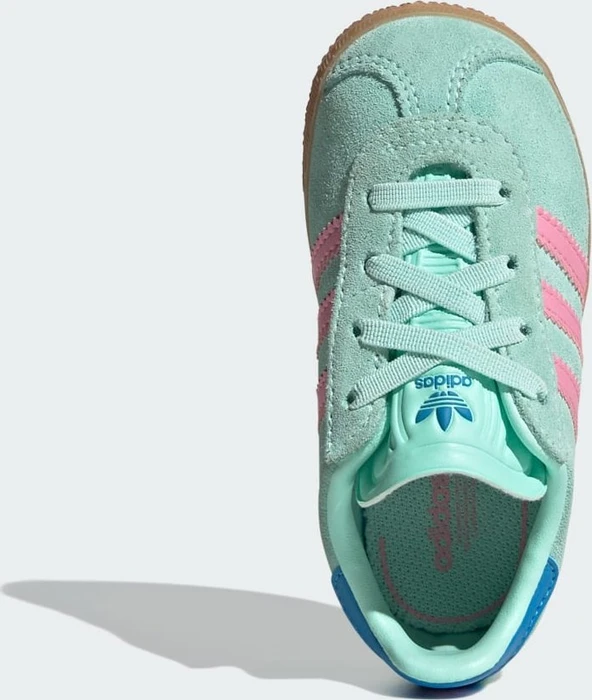 adidas Gazelle Comfort Closure Elastic Laces clear mint/bliss pink/bright blue (Junior)