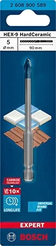Bosch Professional EXPERT HEX-9 HardCeramic Fliesenbohrer, 5x90mm, 1 Stück