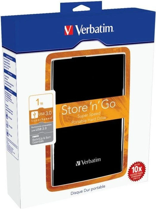 Verbatim Store 'n' Go Portable, schwarz, 1TB, USB 3.0 Micro-B