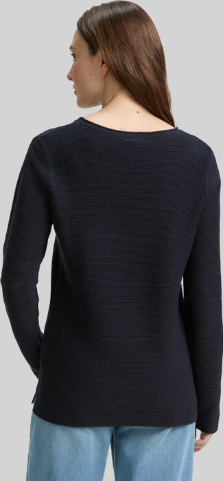 Tom Tailor Rundhalsausschnitt Strickpullover blau (Damen)