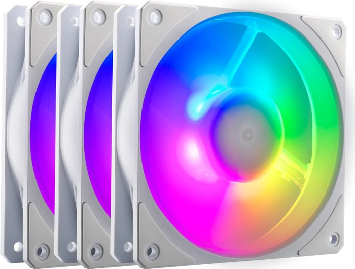 Cooler Master Mobius 120P ARGB White Edition, LED-Steuerung, 120mm, 3er-Pack