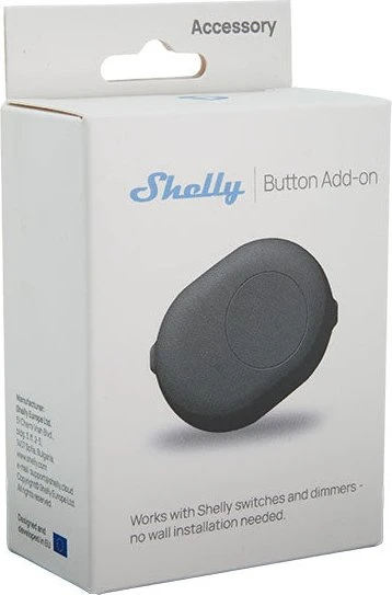 Shelly Button Add-on schwarz