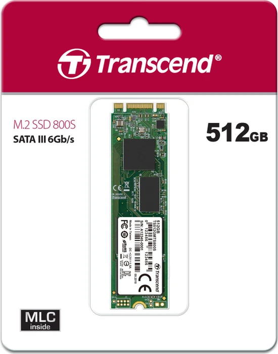 Transcend MTS800S SSD 512GB, M.2 2280 / B-M-Key / SATA 6Gb/s