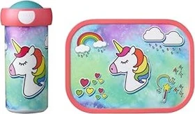 Mepal Campus Verschlussbecher & Brotdose Pausen-Set Unicorn, 2-tlg.
