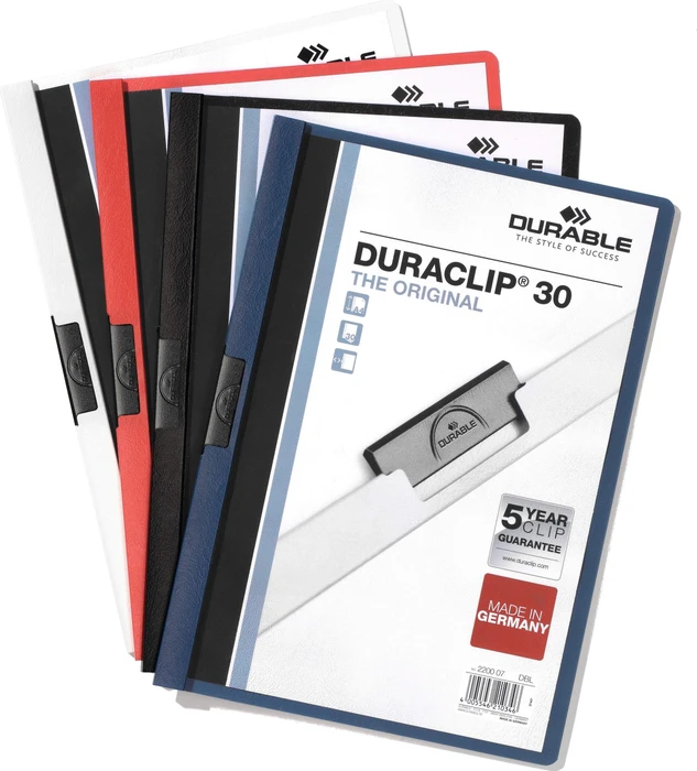 Durable Duraclip 30 Klemmmappe, A4, anthrazit/transparent