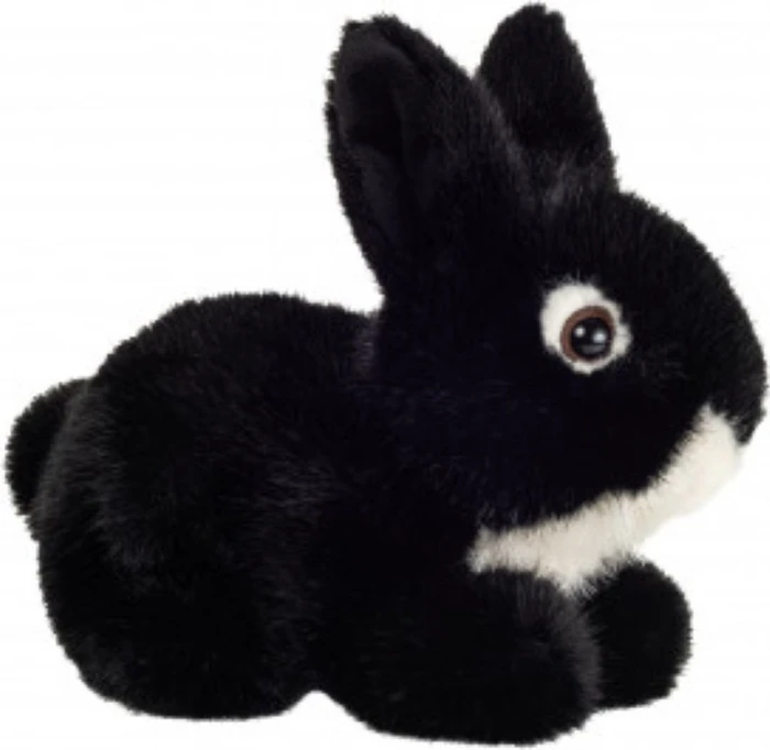 Teddy Hermann Hase sitzend 17cm schwarz